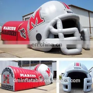 Outdoor Advertising Inflatable Red Football Sports Helmet Tunnel thumbnail-1