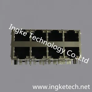 Ingke YKG-832409NL 100% Cross XMH-9760-JL7D130-886 2x4 Ports RJ45 Jacks With Magnetics thumbnail-1