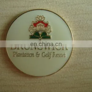 Tinted Enamel Enamel Ball Marker Iron Die Struck Golf Ball Marker thumbnail-1