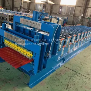 Automatic Double Layer Trapezoidal Ibr Wall Panel Roofing Sheet Tile Making Roll Former Forming Machine With Good Quality thumbnail-3