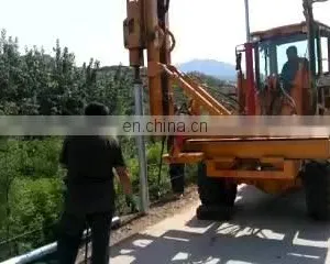 Hydraulic Diesel Photovoltaic Fence Guardrail Post Pile Driver for Sale Price thumbnail-1