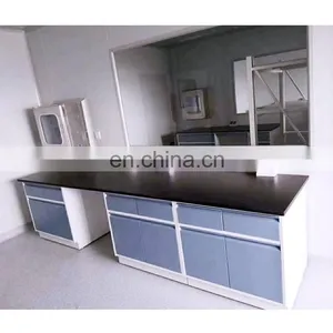 Lab Furniture Table Steel Work Bench With Reagent Rack thumbnail-5