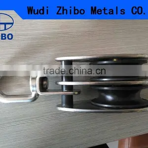 High Quality Pulleys Double Wheel, Metal Nickel Plating Pulley Block Double Wheel thumbnail-3
