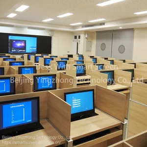 Dividers For Test Center Desk Sound Absorbing Language Lab Table Study Carrel Height Adjustable Library Cubicle For Office thumbnail-4