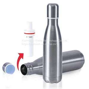 BPA Free Portable Water Filtered Food Grade Stainless Steel Water Bottle With Filter for Camping thumbnail-1