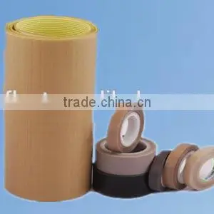 260C Heat Resistant Best Quality Teflon Tape With Silicone Adhesive Made in China UL Certificated Yellow Color thumbnail-1