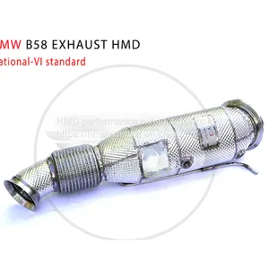 HMD Exhaust Manifold Downpipe for BMW B58 3 4 5 6 7 Series 3.0T Car Accessories With Catalytic Converter Header Without Cat Pipe Whatsapp008613189999301 thumbnail-1