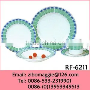 Professional Zibo Made Daily Used Ceramic White Round Dinnerware Custom Print thumbnail-1
