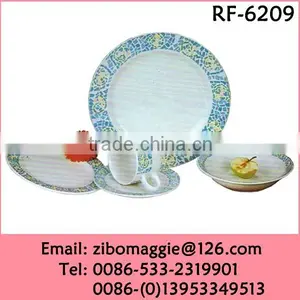 Hot Sale Wholesale Custom Made Round Porcelain Dinner Set Tableware Made in China thumbnail-1