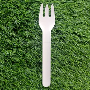 Eco Friendly Waterproof Paper Pulp Biodegradable Customized Disposable Kitchen Utensil Fork thumbnail-2