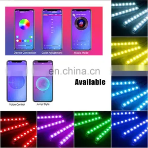 Interior LED Rock Lights Waterproof Car Strip Light Phone APP Remote Multicolor Neon Lighting for Jeep Truck ATV SUV Off Road thumbnail-2
