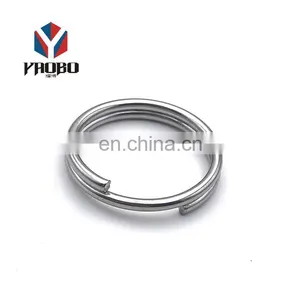 Quality Assuredc Size Metal Split Double Ring Keychain Logo Custom Ring For Bag thumbnail-4