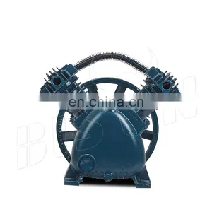 Bison China Wholesaler 1 Year Warranty 2 Double Piston Motor Head Pump Compressor With Belt Driven thumbnail-4