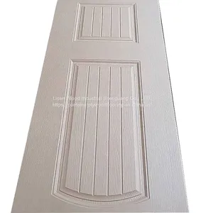 White Primer Wood Grain Door Panel Hdf Mdf Molded Door Skin Panel thumbnail-3