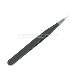 Special Forceps for Eyelash Grafting Single Fine Stainless Steel Black Anti-static Clip, Imported From Switzerland ESD-12 thumbnail-1