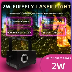 Direct Supply 2W Waterproof RGB Star Laser Light IP65 Full Color DMX512 Control Mode Auto thumbnail-1