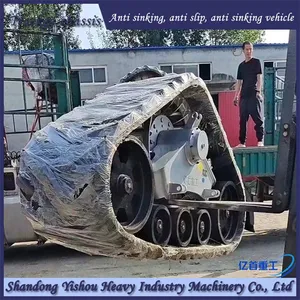Large Harvester Modified Anti Sinking Half Chain Track Chassis thumbnail-5
