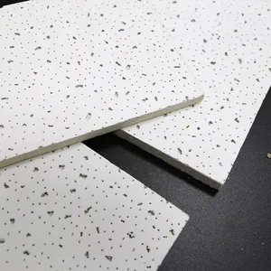 White Mineral Fiber Board/Acoustic Suspended Mineral Fiber Ceiling Tiles for Interior Decoration thumbnail-5
