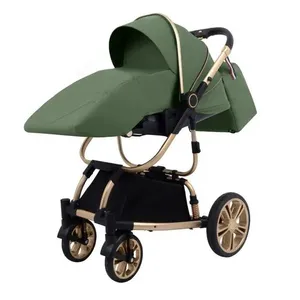 Wholesale Baby Stroller With Cup Holder Linen Material Baby Stroller With Cup Holder for Travel Cheap and Elegant thumbnail-4
