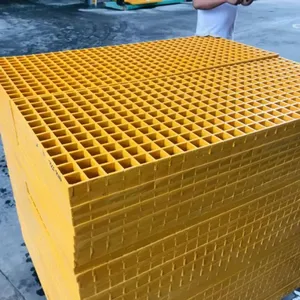Fiberglass Reinforced Plastic Grating 38mm Thickness 1220x3660mm Panels With Anti-Slip Surface thumbnail-3