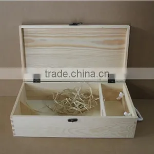 Custom Wooden Gift Packaging Wine Box Design for 2 Bottles,christmas Wine Bottle Gift Box thumbnail-3