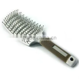 Professional Salon Fassional Plastic and Nylon Bristle Unique Curved Vent Brush thumbnail-1