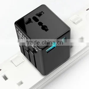 Pink Yellow Our Own Patent World Universal AC Power Converter Travel Adapter Plug EU US UK AU All in One thumbnail-4