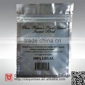 Custom 3g Clear Pure Herbal Incense Packaging Bags thumbnail-3