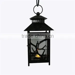 2015 Hot Sale Black Color Candle Lantern for Wedding Decoration thumbnail-3