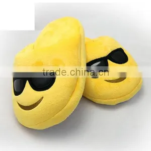 FREE SAMPLE - CHEAP FACTORY CUSTOM EMOJI LSIPPER, PLUSH EMOJI YELLOW SLIPPERS, EMOJI SHOES FOR SALE thumbnail-1