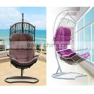Modern Rattan Wicker Furniture Indoor Indian Swing Hanging Chairs For Bedrooms Wrought Iron Patio Swing Quality Choice thumbnail-6