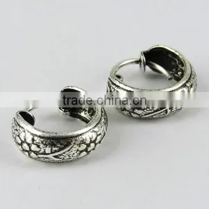 Beautiful Bali Oxidized Plain Silver 925 Sterling Silver Earring thumbnail-1