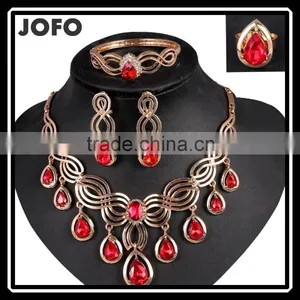 France Imitation Diamond Fake Gold Young Girls Gold Plated Fashion Jewelry Sets thumbnail-1