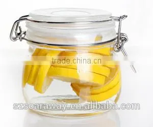 Cheap Wholesale Clear Elegant Glass Grains Container Food Storage Jar With Lid thumbnail-3