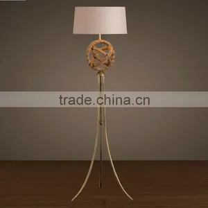 2016 New Style Simple Vintage Iron Hemp Rope Floor Lamp Model 8103-L1 thumbnail-1