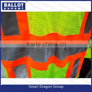 China Mesh Polyester Fluorescent Fabrics Inexpensive Journalist Kids Vest thumbnail-3