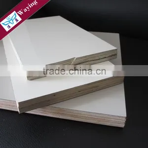 White Melamine Coated Plywood for Modern Kitchen Cabinets thumbnail-1
