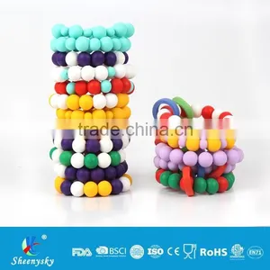 Wholesale Fashion Personalised Food Grade Soft Silicone Bead Bracelet thumbnail-2