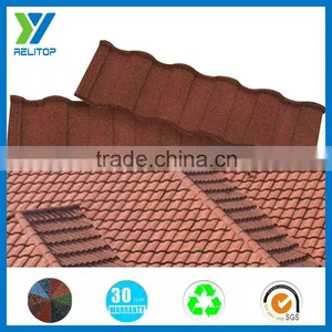 Building Construction Material Decorative Stone Coated Metal Roofing Tile thumbnail-1