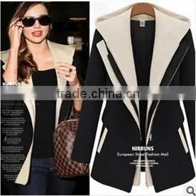 2014-2015 Hot-sale! Two Pieces of New Design Skinny Wool Blending Overcoats for Girls thumbnail-1