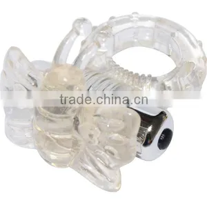 Butterfly Vibrating Electric Cock Ring , Ejaculation Delay Vibrating Ring thumbnail-2