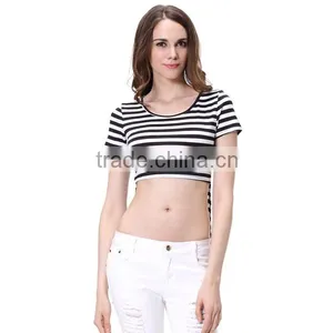 2017 Latest Fashion Top Design Wholesale Short Front Long Back Top thumbnail-6
