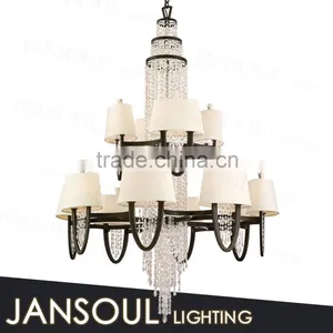 JANSOUL 2016 Most Popular Drop Modern Wider Chandelier Indoor Lighting Crystal Custom Made Pendants thumbnail-2