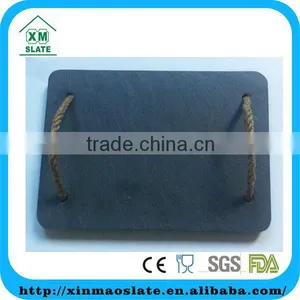 [factory Direct] 21x15cm Cut Edge Rectangle Slate Tray With Rope Handle Item RTP-2115RG1A thumbnail-1