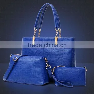 3pcs/set Woman Gender Handbags Ladies Fashion Restro Shoulder Bag Sets thumbnail-2