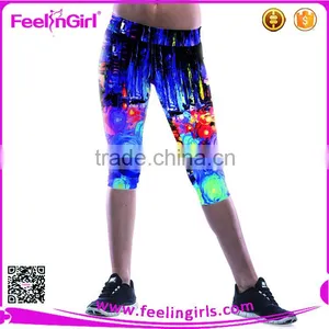 New Arrival Shiny Women Long New Design Capri Pants thumbnail-1