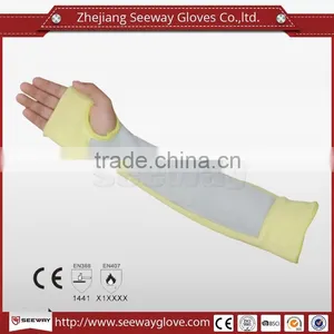 Seeway Aramid Cut Shield Sleeve Cut & Slash Resistant, Cow Leather Patches thumbnail-1