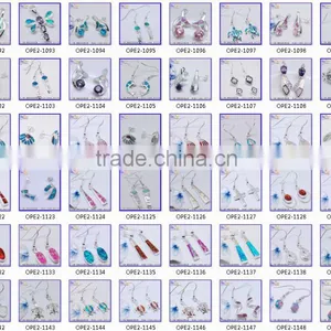 Opal Jewelry Factory!Custom Copper Synthetic Amethyst And Opal Earring Wholesale 925 Sterling Silver Opal Earrings With Amethyst thumbnail-5