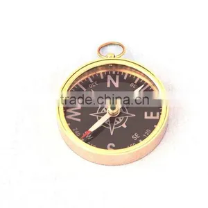 Solid Brass Captain's Black Faced Compass -brass Pendant Compass 13407 thumbnail-1