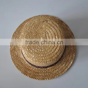Fashion Design Customized Plain Color Unisex Straw Hat Cheap thumbnail-3